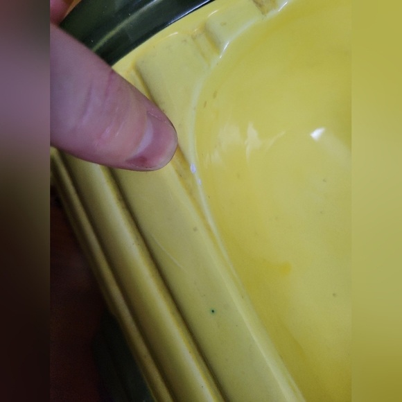 ❤️🩷❤️Super Rare yellow green fire hydrant dog bowl Canine Cafe 1995 - Picture 4 of 11